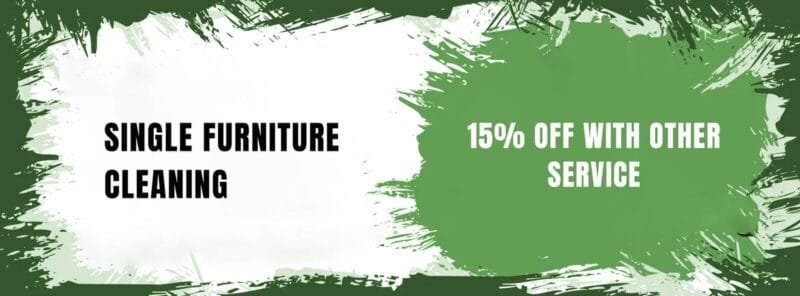 single furniture cleaning 15% off with other services