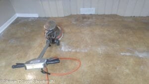 Deep Scrubbing the tile suds up